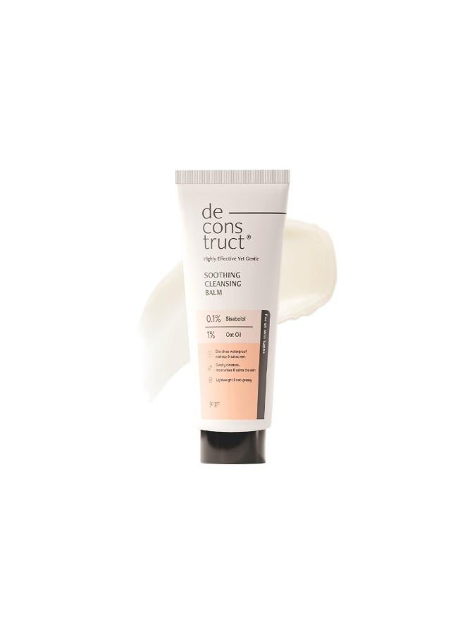 Deconstruct Soothing Makeup Cleansing Balm|Contains 0.1% Bisabolol&1% Oats Oil|Gentle Makeup Remover|For Normal,Dry,Combination Skin|Removes Excess Oil&Dirt,Detoxifies&Clear Pores|For Men&Women|50G - Image 1